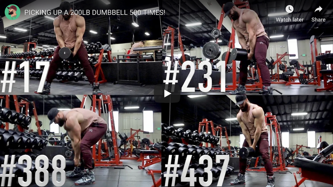 Think You Have What It Takes To Lift A 200 LB Dumbbell For 500 Reps?...